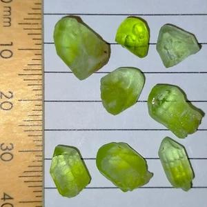 Peridoto Olivino Gemas Terminadas Cristales Naturales Ásperos Paquete Forsterita 31.4ct - Imagen 1 de 6