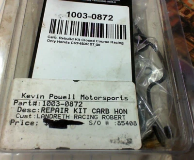 MOOSE CARB REBUILD KIT 1003-0872 HONDA CRF450R 07-08 MX AFTERMARKET - Image 1 of 2