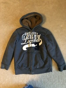 zip up hoodie sweatshirt-boys-size 7/8 - Picture 1 of 4