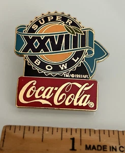 Super Bowl XXVIII Coca Cola Anstecknadel 1994 Peter David - Bild 1 von 3
