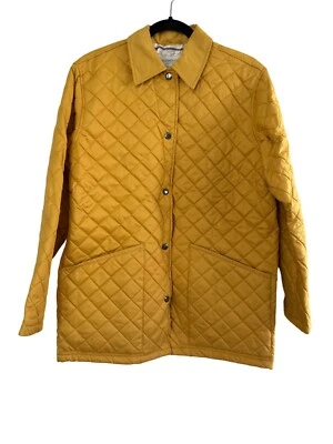 NUEVA Chaqueta Acolchada Liz Claiborne Lizsport Amarilla S Cierre a Presión Repelente al Agua Foto 1 de 4