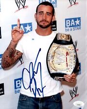 CM Punk Signed WWE Champion 8x10 Photo #2 Beckett COA AEW