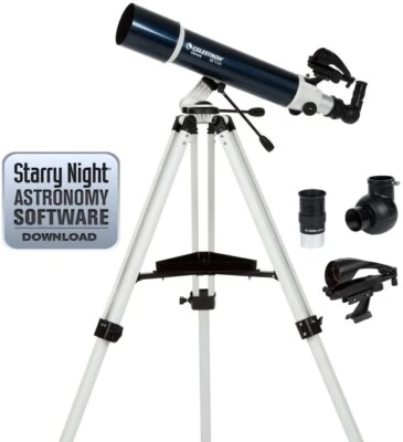 Celestron Omni AZ 102 Refractor Telescope 2 Eyepieces Starry Night Free APP ✅✅✅✅ - Image 1 of 4