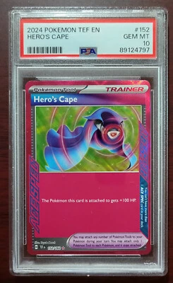 Pokemon Scarlet & Violet Temporal Forces Hero's Cape #152 PSA 10 Gem Mint - Image 1 of 2