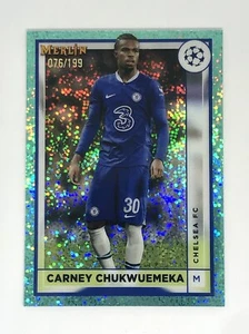 Carney Chukwuemeka 2022-23 Topps Merlin Chrome Aqua Speckle /199 #39 Chelsea - Picture 1 of 4