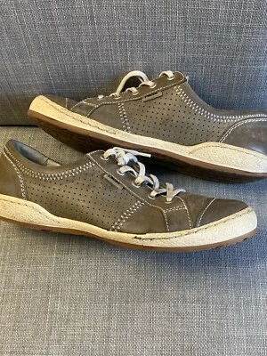 Josef Seibel Caspian Gray Leather Fashion Sneakers EUR  39 Womens Size 7-9 - Image 1 of 4