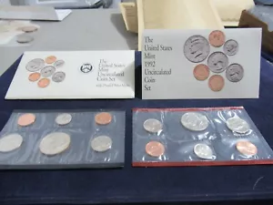 1992 U.S. Mint Uncirculated Coin Set 10 Coins, Denver, Philadelphia, OGP, COA - Picture 1 of 6