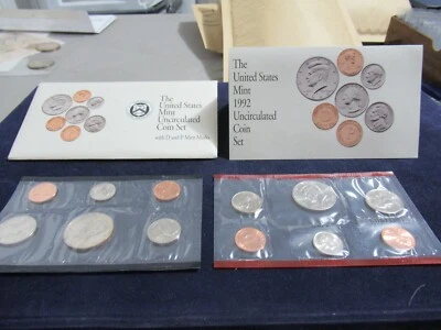 1992 U.S. Mint Uncirculated Coin Set 10 Coins, Denver, Philadelphia, OGP, COA - Image 1 of 4