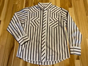 Mens Vintage Wrangler Western Pearl Button Long Sleeve Shirt New Old Stock Large - Picture 1 of 8