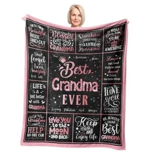 Gifts Blanket, Gifts for Gifts from Grandkids, Great Birthday 60" x 50" Grandma - Picture 1 of 7