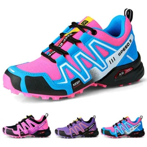UKLadies Entrenadores de Senderismo con Cordones Espuma con Memoria Aire Libre Trekking Botas Ligeras - Imagen 1 de 49