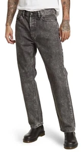 Diesel Jeans Mens Size 28 x 30 D-MACs Straight Leg BUTTON FLY Black Denim NEW - Picture 1 of 15