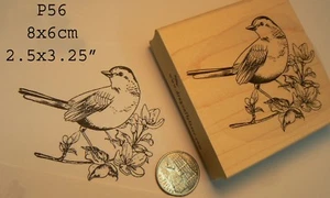 Bird on branch rubber stamp P56 - Picture 1 of 1