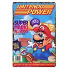 Affiche métal de jeu vidéo Nintendo Power Retro Mario Bros - 20 x 30 cm (8 x 12 pouces)