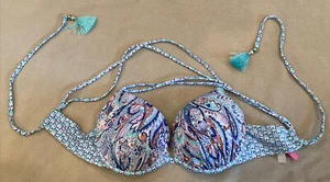 Costume da bagno bikini Victoria’s secret 32C top nappe paisley pushup The Gorgeous - Foto 1 di 4
