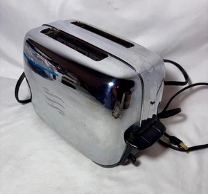 VTG MCM GE General Electric Chrome 2 Slice Toaster 82T82 Bakelite VIDEO - Picture 1 of 12