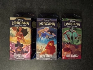 3x Disney's Lorcana TCG Das erste Kapitel Starter Deck - DE - NEU & OVP - Bild 1 von 2