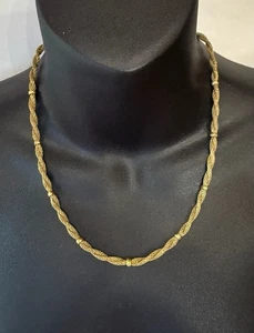 Vintage Whiting & Davis signierte 19" Gold Mesh Seil Kette Halskette - Bild 1 von 5