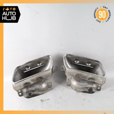 10-17 Mercedes W221 S550 CL550 R350 Exhaust Mufflers Muffler Tips Set OEM - Image 1 of 4