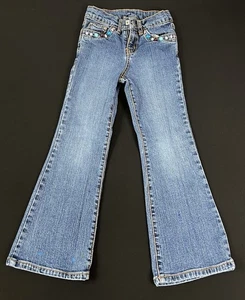 The Children's Place Stretch Denim Jeans Pockets With Decorative Beads Size 5 - Picture 1 of 4