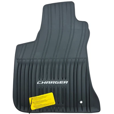 2011-2023 Dodge Charger "FRONT LEFT ONLY" ALL SEASON RUBBER FLOOR MAT OEM MOPAR - Image 1 of 3