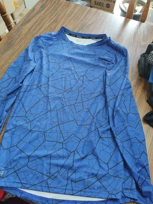RUSSELL  dri-power 360 Cool Base Layer Shirt Blue Spider Mens M- As Is  - Image 1 of 4