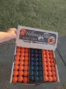 Vintage Store Display Halloween Box 144 Votive Candles General Wax Co Hollywood  - Picture 1 of 17