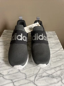 ADIDAS Q47208 LITE RACER ADAPT 4.0 K JR'S Size 2 USGrey/Black Mesh Running Shoes - Picture 1 of 8