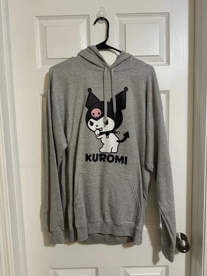 Sudadera con Capucha Gris Kuromi Sanrio Talla Grande Pullover Sudadera Foto 1 de 3