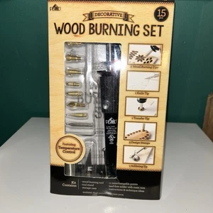 Wood Burning Kit Set Soldering 15 pcs Tip 11 Interchangable Tips Professional - Picture 1 of 4