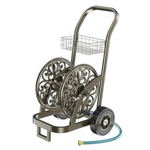 Garden Hose Reel Cart with Wheel, Hold up to 200 Ft of 5/8" Hose, Heavy Duty - Picture 1 of 8