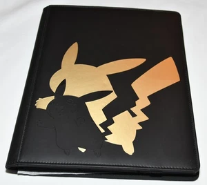 NEW! Ultra Pro Pokemon Poke Ball 9 Pocket Elite Binder Pikachu Black Gold - Picture 1 of 7