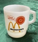 McDonald's Fire King Anker Hocking Milch Glas Kaffeetasse Becher Vintage 