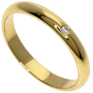CARTIER  Classic Wedding 1P Diamond # 48 Ring K18 Yellow Gold  Ladies [Used] - Picture 1 of 7