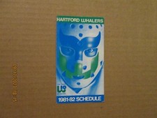 NHL Hartford Whalers Vintage Defunct 1981-82 Team Logo Hockey Pocket Schedule
