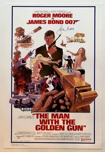 Póster de película autografiado 007 James Bond 24 x 36 de Roger Moore firmado PSA/ADN certificado de autenticidad - Imagen 1 de 4