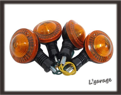 YAMAHA DT125 DT175 DT250 DT400 LUZ SEÑAL INTERMITENTE GIRO DELANTERO + TRASERO 2 PARES (CA) Foto 1 de 4