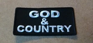 God and Country bestickter Biker Patch - Bild 1 von 1
