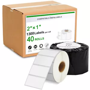 40Roll 2" x 1" Barcode UPC Marking Labels 1300 P/R Fits for Zebra LP2844 & Rollo - Picture 1 of 12