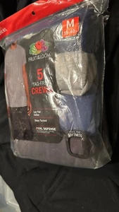 New Fruit of the Loom 5pack size M tag free crew tshirts - Picture 1 of 2