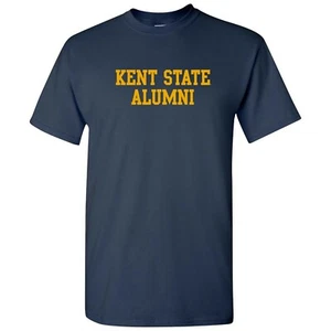 Kent State Golden Flashes Basic Block Alumni Collegiate T Shirt - Navy - Picture 1 of 7