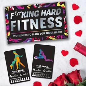 Gift Republic F*cking Hard Fitness Fitness Cards Multicolor 5.51 x 3.15 x 0.98 - Picture 1 of 1