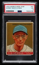 1933 World Wide Big League Chewing Gum V353 Danny MacFayden #87 PSA 3 Rookie RC