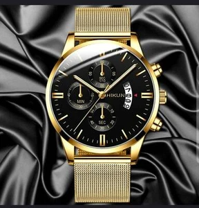 Gold style watch unisex - Picture 1 of 2