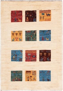 Alfombra persa Loribaft 96x67 cm anudada a mano Nomadic Orient Carpet Rug moderna - Imagen 1 de 8