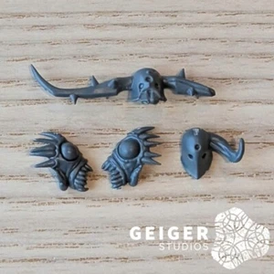 Warhammer AoS Maggotkin of Nurgle Bits | Putrid Blightkings | 3pc Head Set (A) - Picture 1 of 1