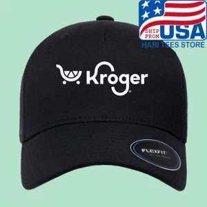 Kroger Store Usa Black Hat Baseball Cap Size S/M & L/XL - Picture 1 of 3