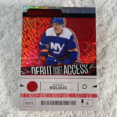 2023-24 Upper Deck Credentials Samuel Bolduc Debut Ticket Access Rookie 174/349 - Image 1 of 2