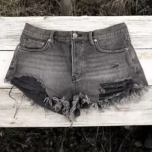 We The Free People Mid-Rise Shortie Jeansshorts Damen Größe 29 Used-Look Y2K - Bild 1 von 13