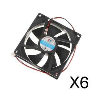 6x 92mm Case Fan 12V DC PC CPU Computer Fan  2Pin - Picture 1 of 5